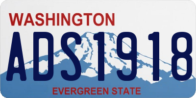 WA license plate ADS1918