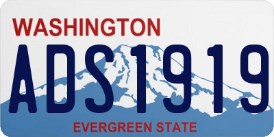 WA license plate ADS1919