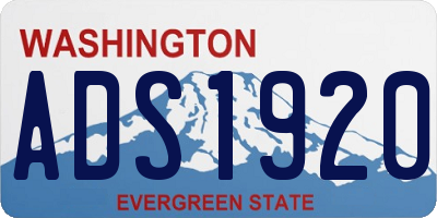 WA license plate ADS1920