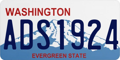 WA license plate ADS1924