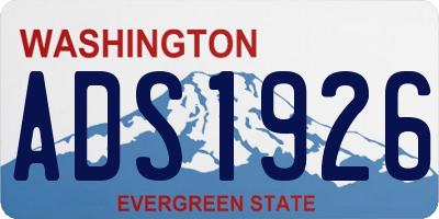 WA license plate ADS1926