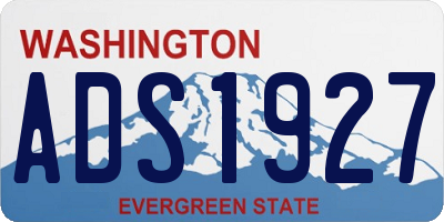 WA license plate ADS1927