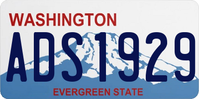 WA license plate ADS1929