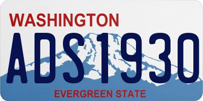 WA license plate ADS1930