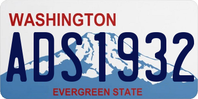 WA license plate ADS1932