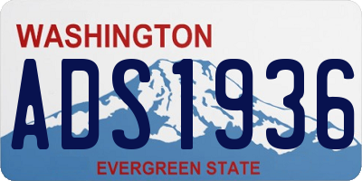WA license plate ADS1936