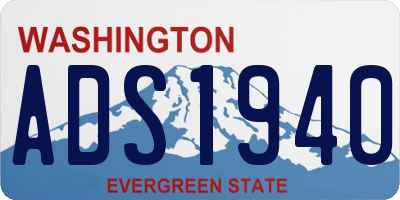 WA license plate ADS1940