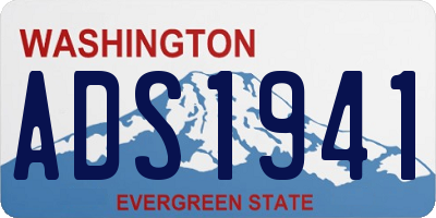 WA license plate ADS1941