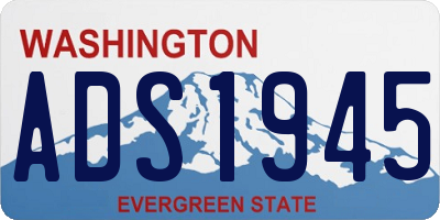 WA license plate ADS1945