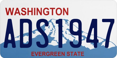 WA license plate ADS1947