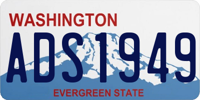 WA license plate ADS1949