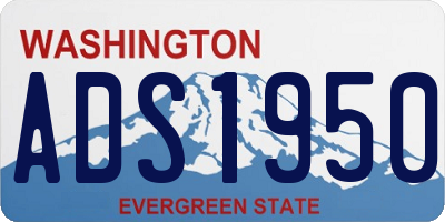 WA license plate ADS1950