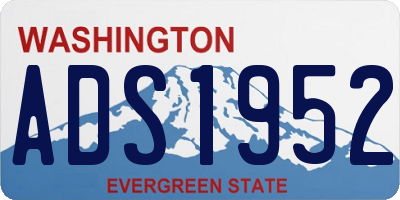 WA license plate ADS1952