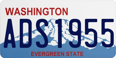 WA license plate ADS1955