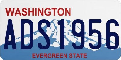 WA license plate ADS1956