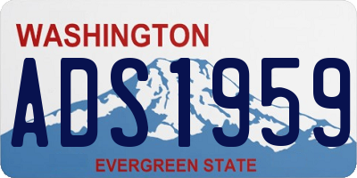 WA license plate ADS1959