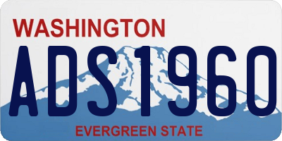 WA license plate ADS1960