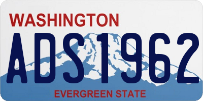 WA license plate ADS1962