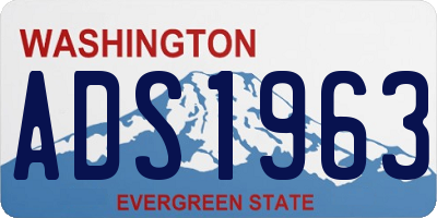 WA license plate ADS1963