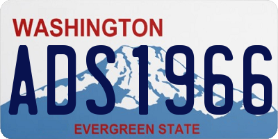 WA license plate ADS1966