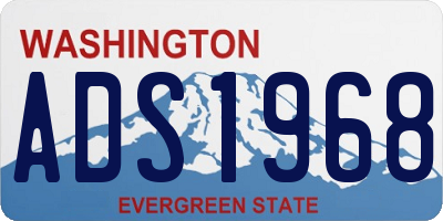 WA license plate ADS1968