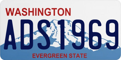 WA license plate ADS1969