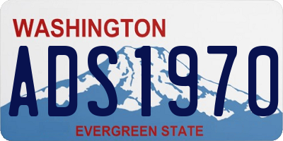 WA license plate ADS1970
