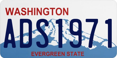 WA license plate ADS1971