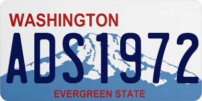 WA license plate ADS1972