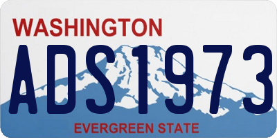 WA license plate ADS1973