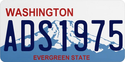 WA license plate ADS1975