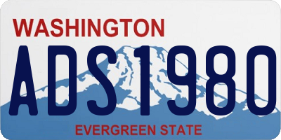 WA license plate ADS1980