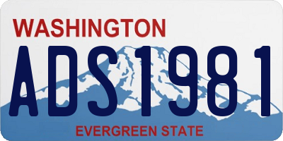 WA license plate ADS1981