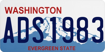 WA license plate ADS1983