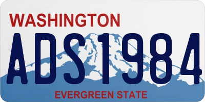 WA license plate ADS1984