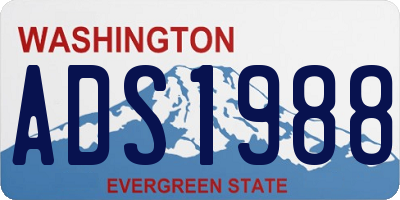 WA license plate ADS1988