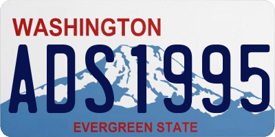 WA license plate ADS1995