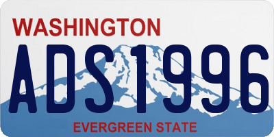 WA license plate ADS1996