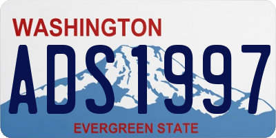 WA license plate ADS1997