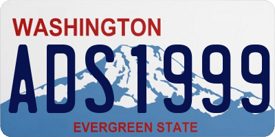 WA license plate ADS1999