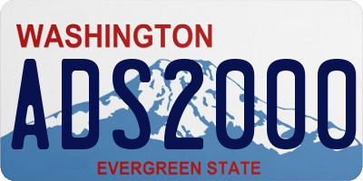 WA license plate ADS2000