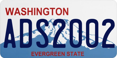 WA license plate ADS2002