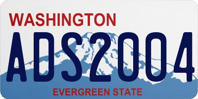 WA license plate ADS2004