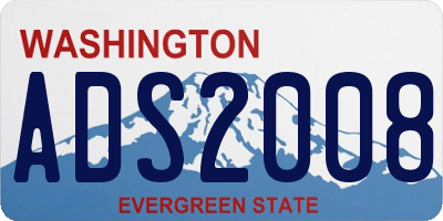 WA license plate ADS2008