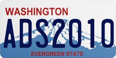 WA license plate ADS2010