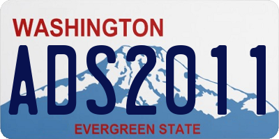 WA license plate ADS2011