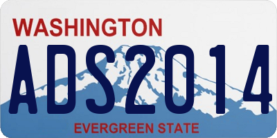 WA license plate ADS2014