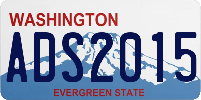 WA license plate ADS2015