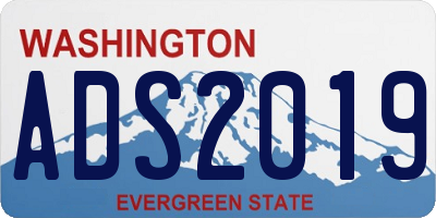 WA license plate ADS2019