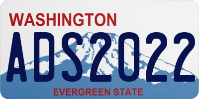 WA license plate ADS2022
